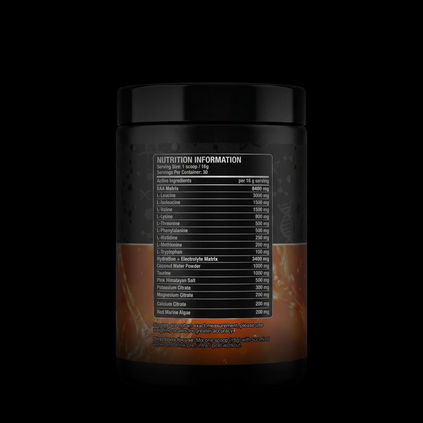RP Wellness AMINOCODE+ Essential Amino Acids & Hydration Formula - Peach Sweets 480g
