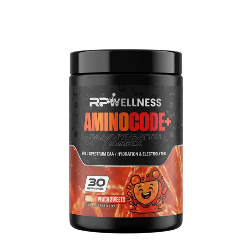 RP Wellness AMINOCODE+ Essential Amino Acids & Hydration Formula - Peach Sweets 480g