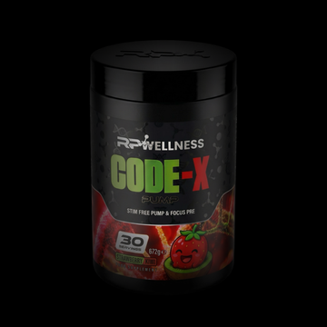 RP Wellness CODE-X Stim-Free Pre-Workout Pump Formula - Strawberry Kiwi 672g