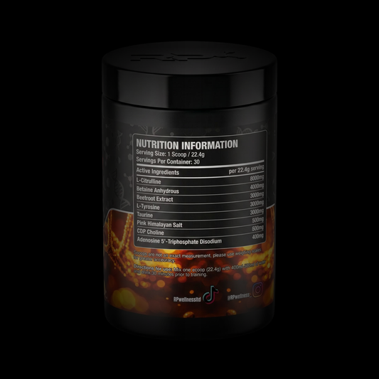 RP Wellness CODE-X Stim-Free Pre-Workout Pump Formula - Strawberry Kiwi 672g