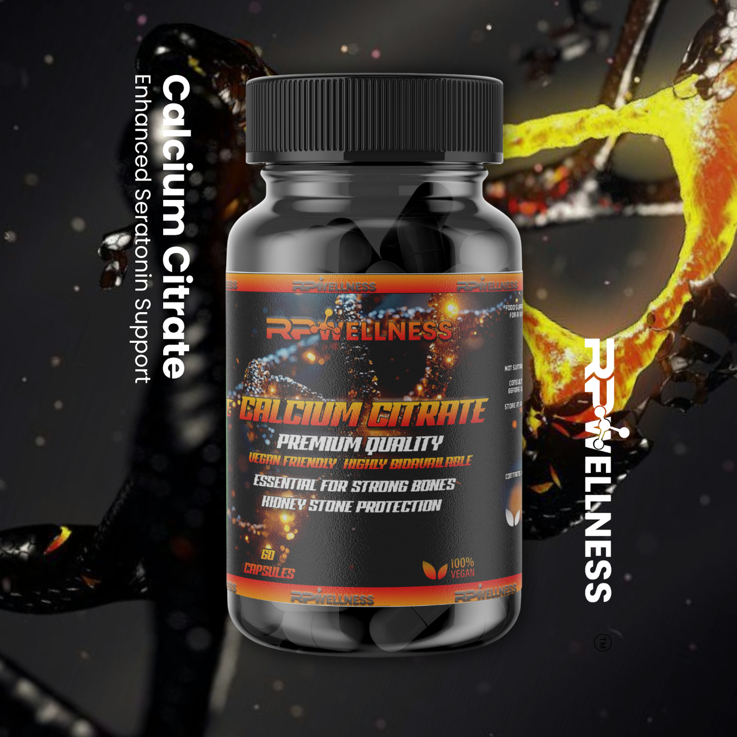 Calcium Citrate - 60 Caps - 100% Vegan