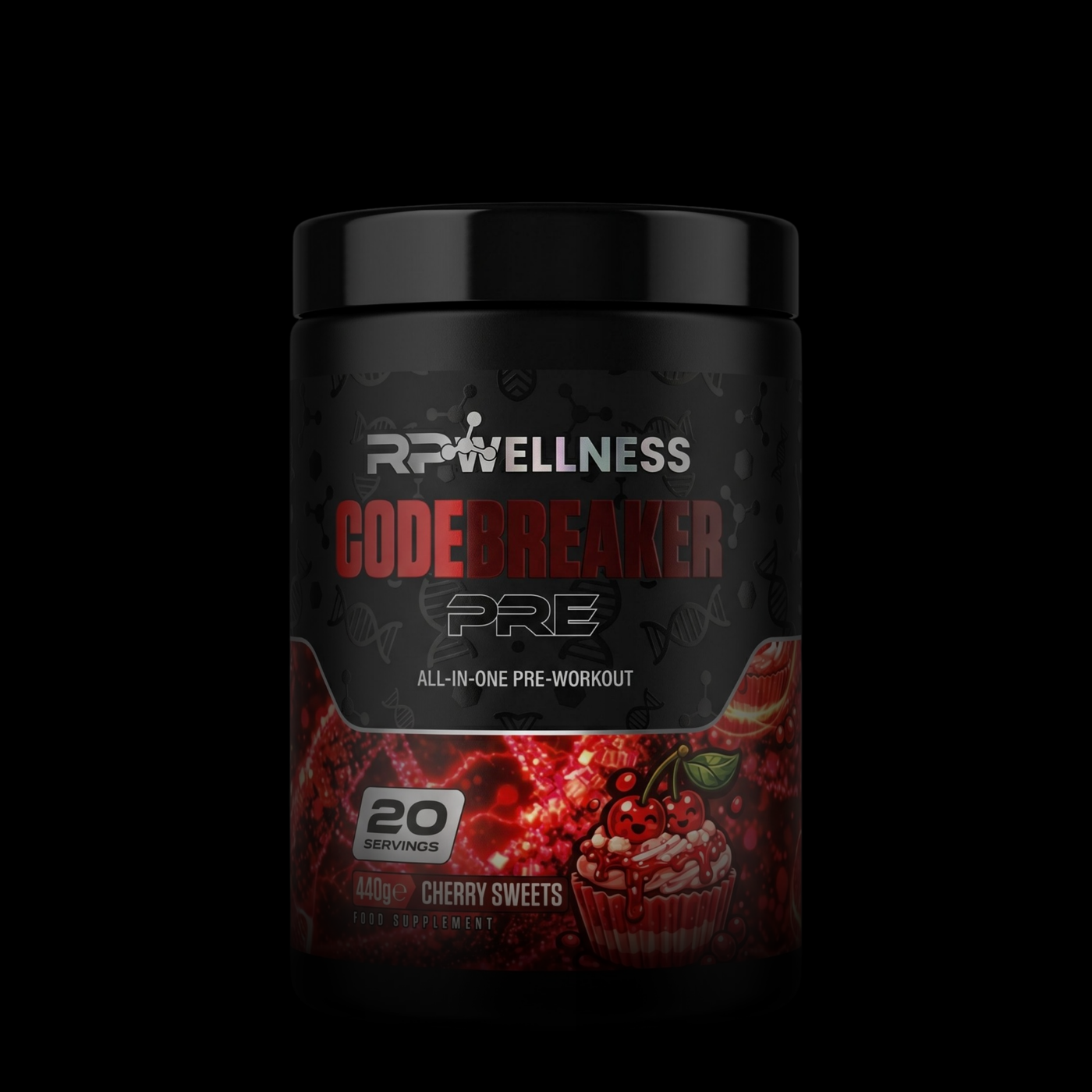 RP Wellness CODEBREAKER Pre-Workout - Cherry Sweets 440g