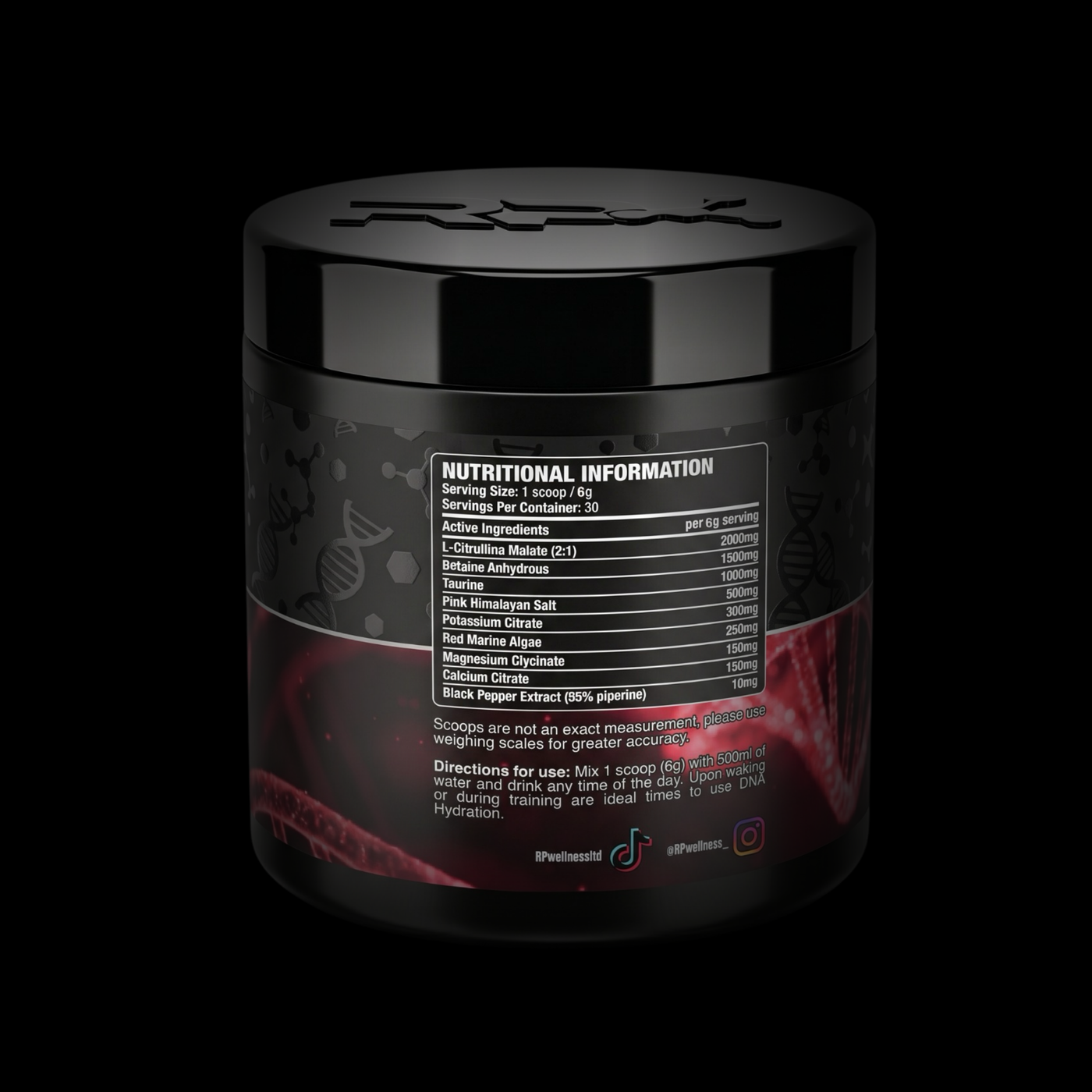 RP Wellness DNA HYDRATION™️ Daily Electrolyte Formula - Strawberry Genome 180g