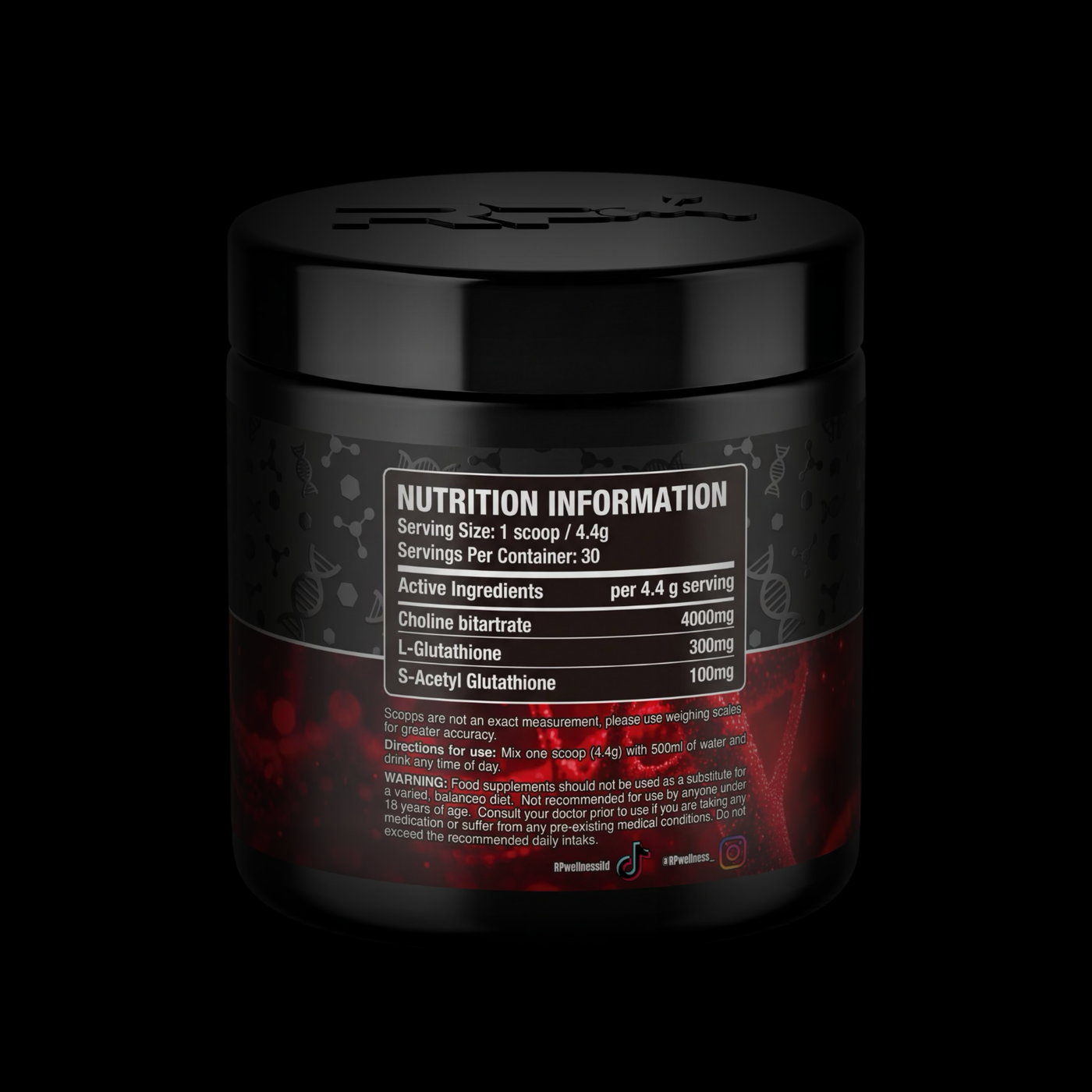RP Wellness GLUTATHIONE with Choline Formula - Cherry 132g