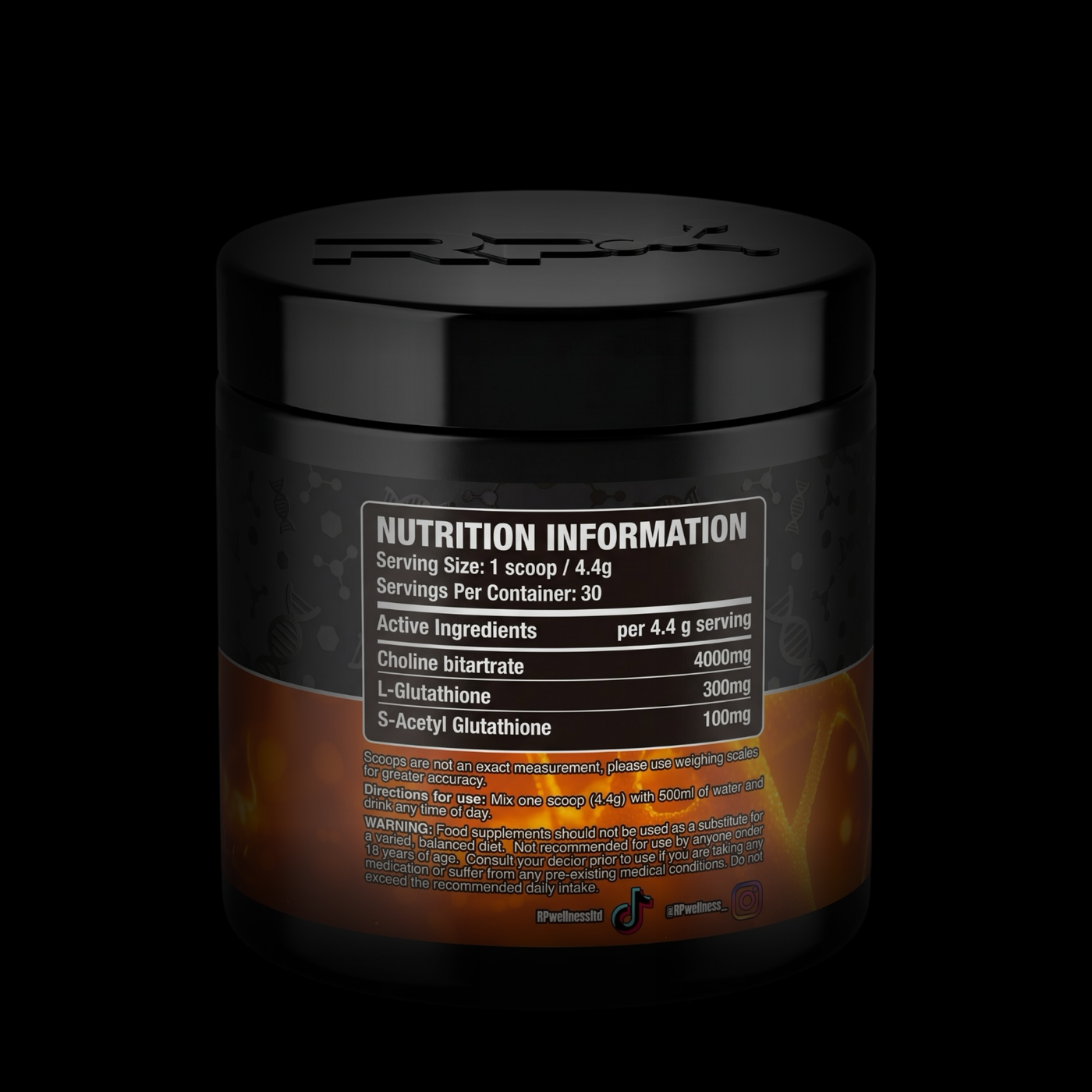 RP Wellness GLUTATHIONE with Choline Formula - Orange 132g
