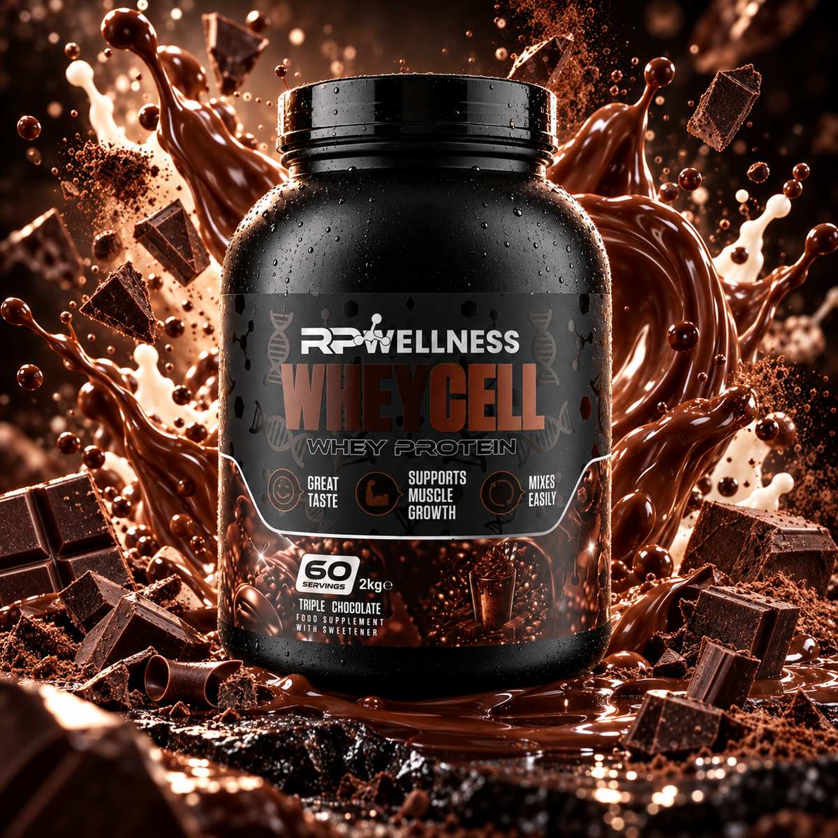 RP Wellness WHEYCELL Whey Protein Concentrate - 2kg (25% OFF)